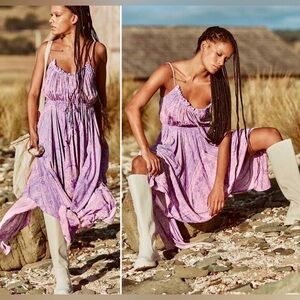Spell and the Gypsy Farrah Kerchief Dress midi maxi Lilac Paisley  S